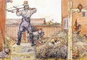Carl Larsson The Manure Pile oil painting artist